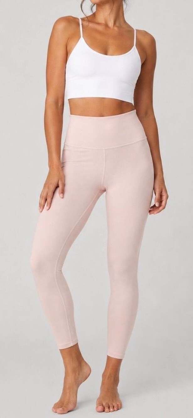 Alo Yoga 7/8 High-Waist Airbrush Legging Pink Quartz Medium NWT Active